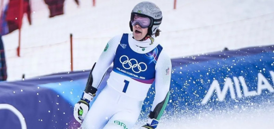 Jogos Olímpicos de Inverno: atleta brasileiro lidera primeira descida do slalom gigante
