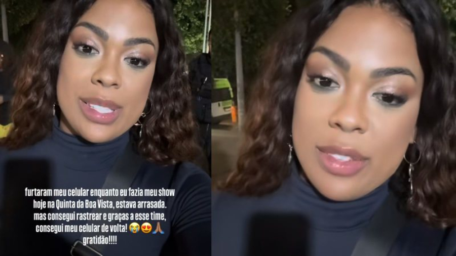 Cantora tem celular furtado em show no Rio de Janeiro: “Vocês não tem noção do estresse que passei”