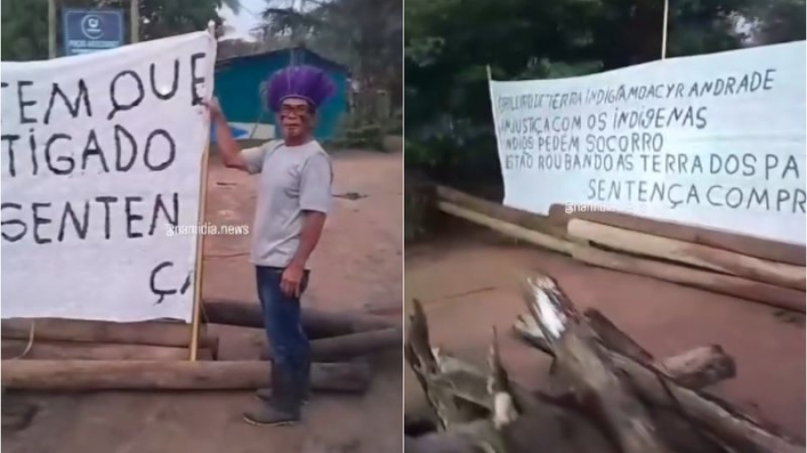 Indígenas fecham estrada no extremo sul da Bahia em protesto contra decisão judicial de reintegração de posse de área rural