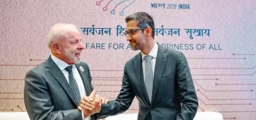Lula se reúne com CEO do Google durante cúpula de IA na Índia