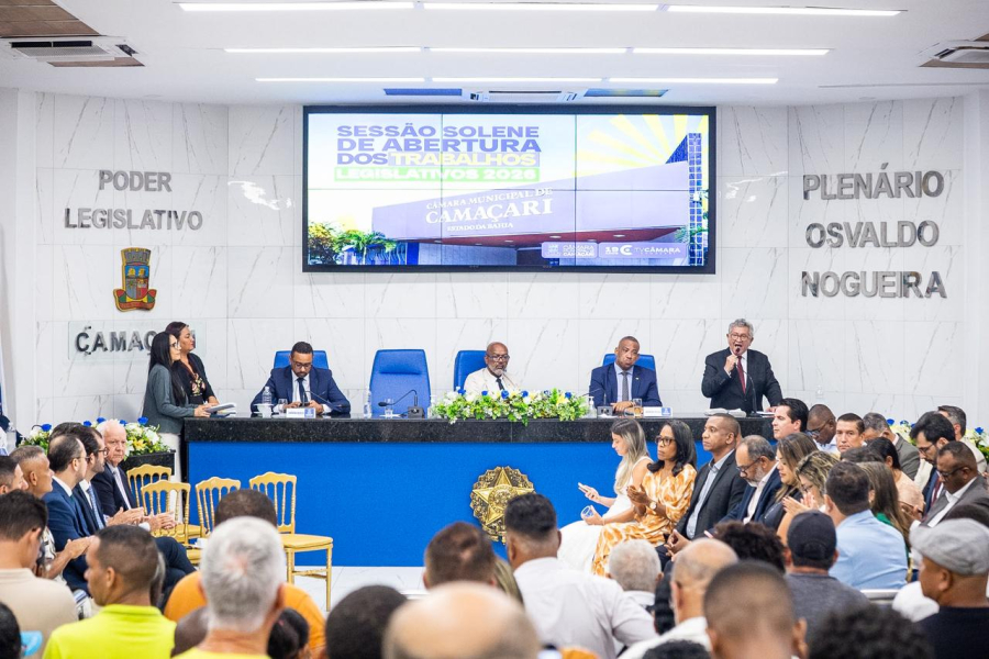 Prefeito Luiz Caetano destaca balanço do primeiro ano e anuncia metas para 2026 na abertura do Legislativo