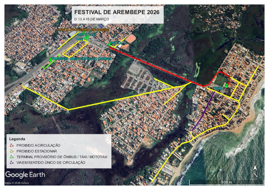 Mudanças no trânsito são definidas para o Festival de Arembepe 2026