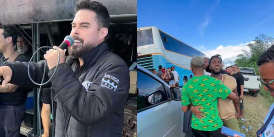 Cantor baiano viraliza ao fazer show improvisado em engarrafamento na BR-324