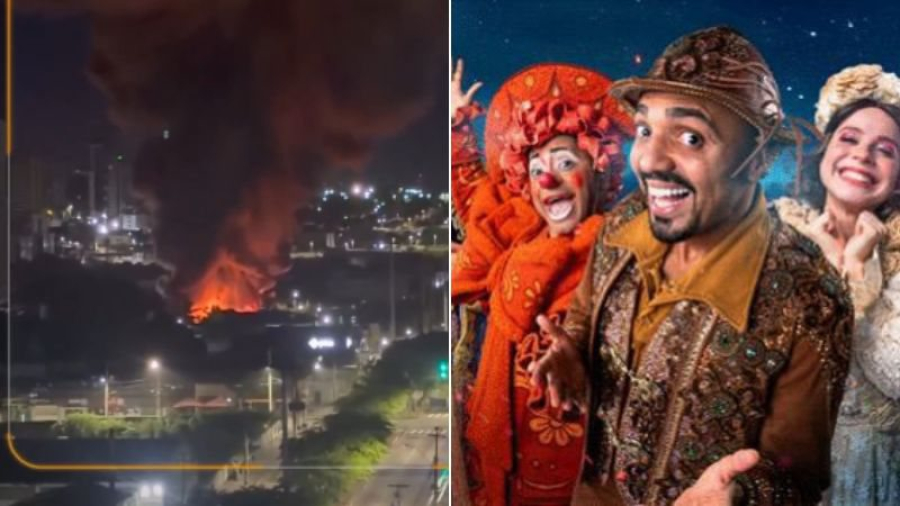 Circo do Tirulipa é atingido por incêndio durante a madrugada; veja vídeo