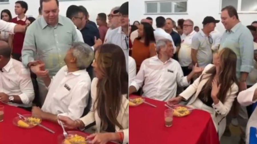 Opositores, Jerônimo Rodrigues e Elmar Nascimento trocam gentilezas em agenda no interior