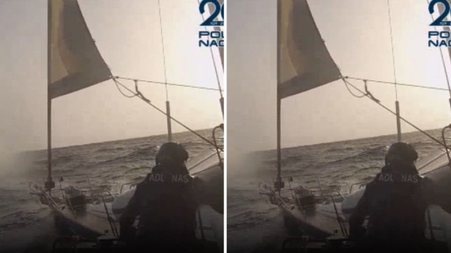 Cena de filme: Vídeo mostra força-tarefa enfrentando mar revolto para prender brasileiros com 500kg de cocaína na Espanha