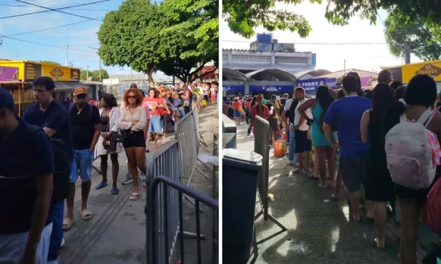Fila no Ferry-Boat tem espera de até três horas no retorno para Salvador