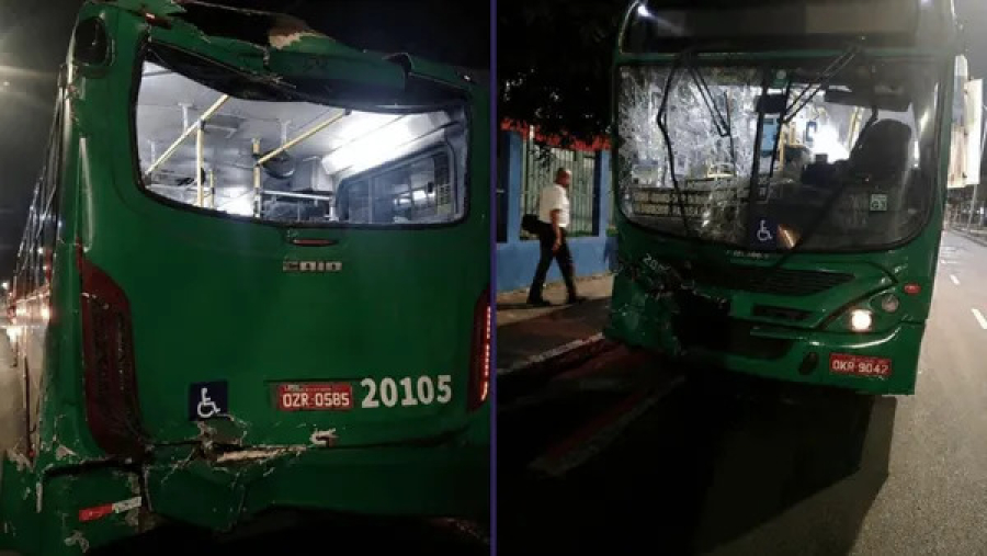 Colisão entre ônibus da Integra deixa 11 rodoviários feridos em Salvador
