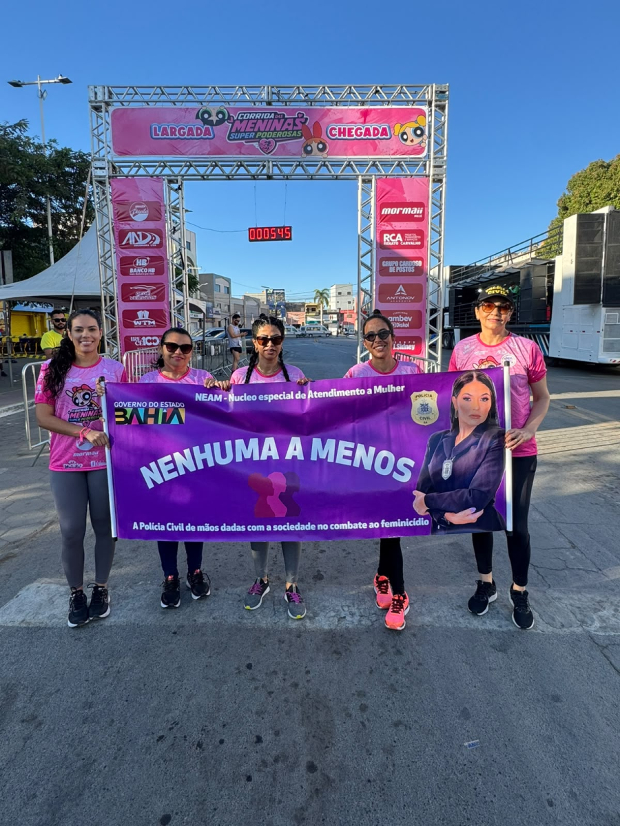 Polícia Civil participa de corrida em apoio à campanha Feminicídio Zero em Irecê